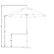 California Umbrella 9' Patio Umbrella in Sunset
