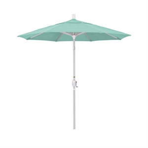 California Umbrella 7.5' Patio Umbrella in Sun brella Spectrum Mist/Matted White