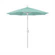 California Umbrella 7.5' Patio Umbrella in Sun brella Spectrum Mist/Matted White