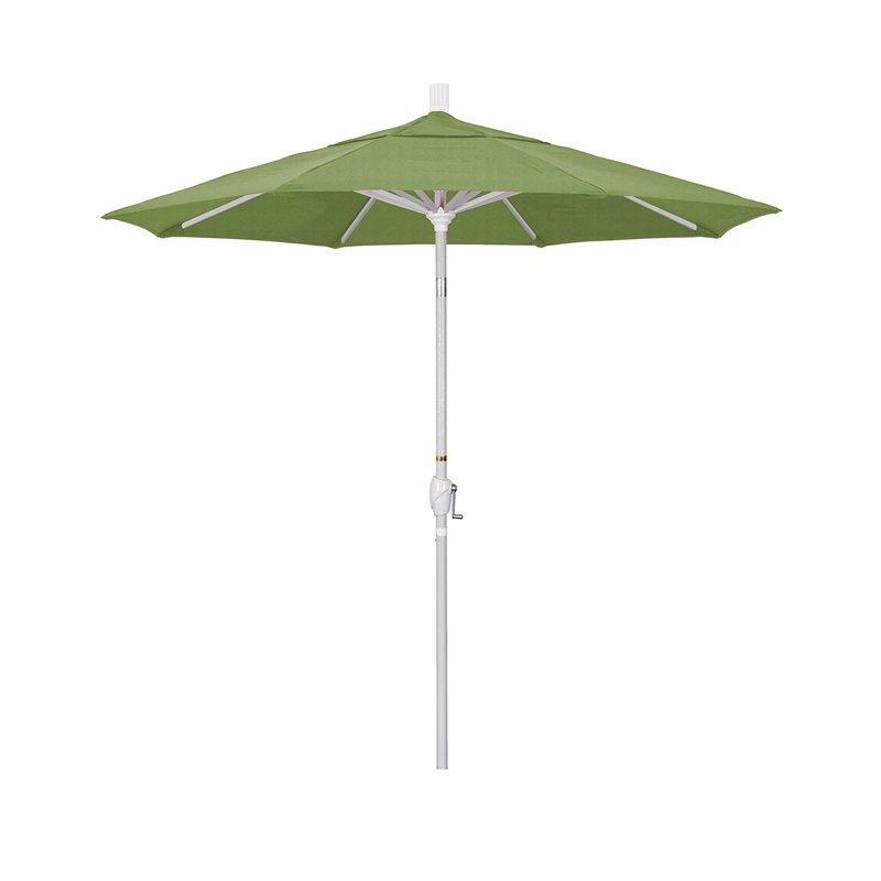 California Umbrella 7.5' Patio Umbrella Sun brella Spectrum Cilantro/Matte White