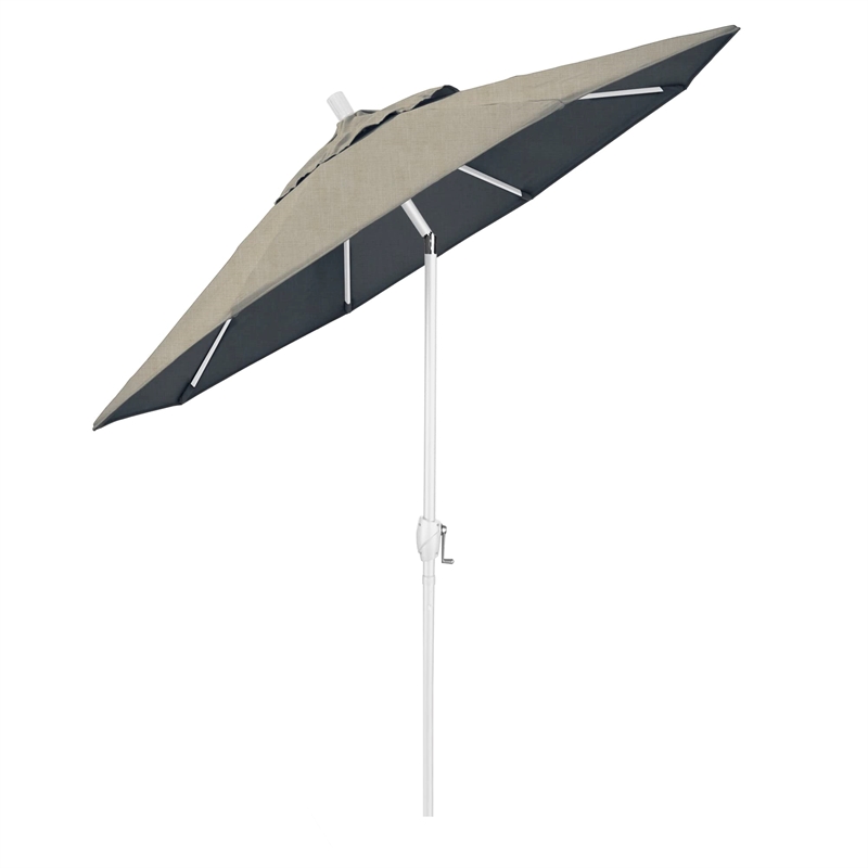 California Umbrella 7.5' Patio Umbrella in Sun brella Spectrum Dove/Matted White