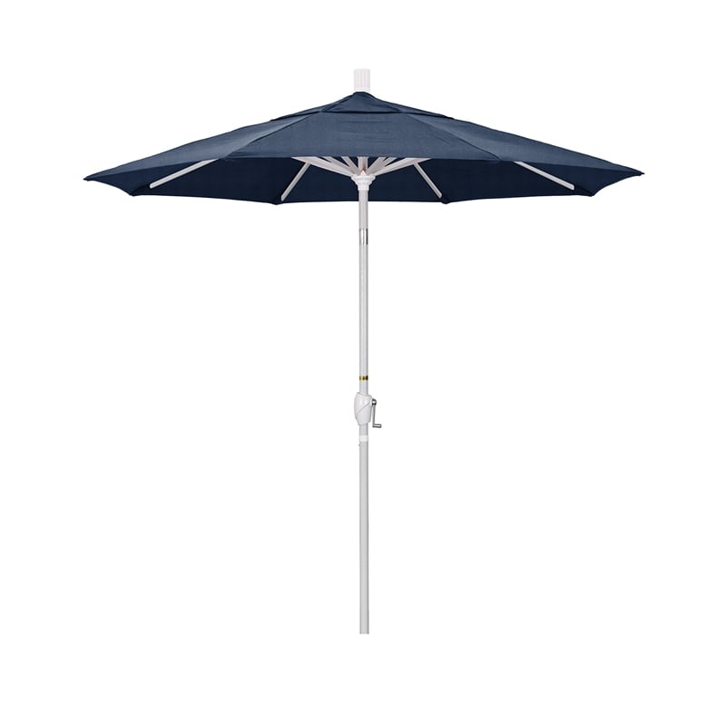 California Umbrella 7.5' Patio Umbrella Sun brella Spectrum Indigo/Matted White