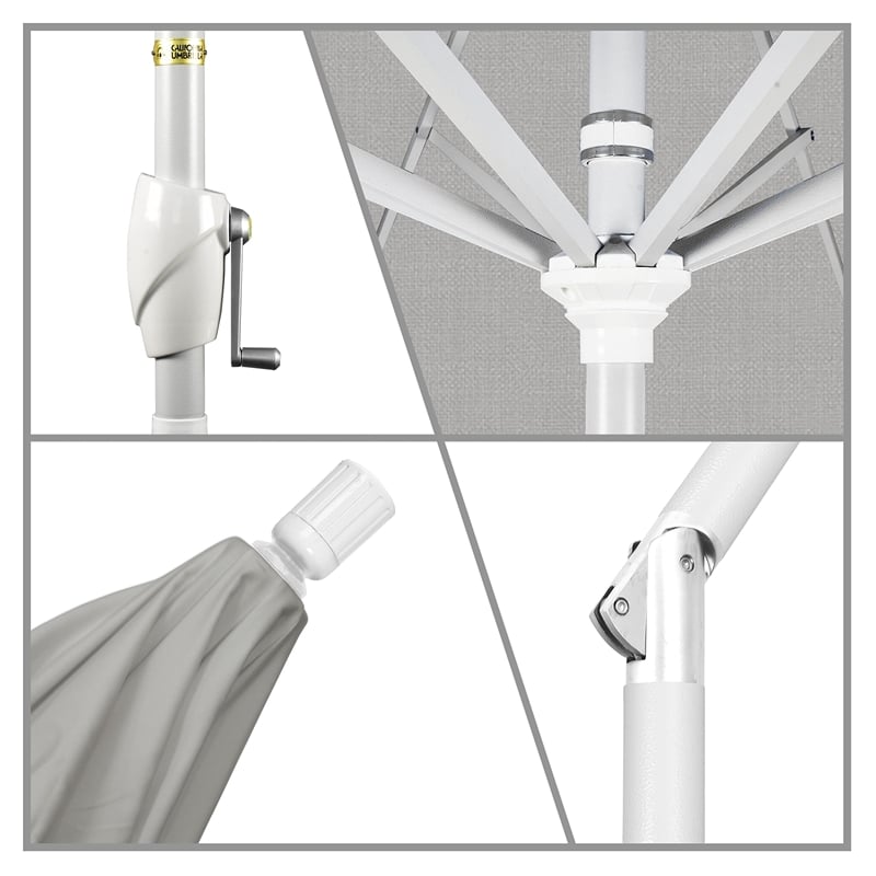 California Umbrella 7.5' Patio Umbrella in Sun brella Granite/Matted White