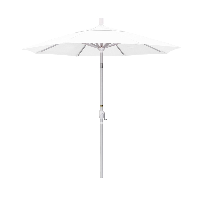 California Umbrella 7.5' Patio Umbrella in Sun brella Natural/Matted White