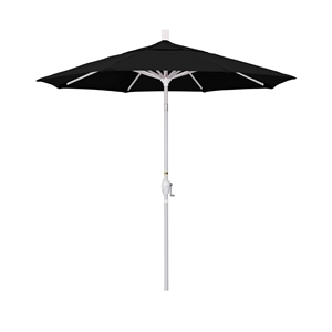 California Umbrella 7.5' Patio Umbrella in Sun brella Black/Matted White