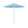 California Umbrella 7.5' Patio Umbrella in Sun brella Air Blue/Matted White