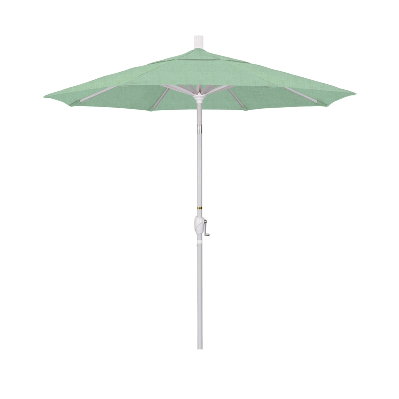 California Umbrella 7.5' Patio Umbrella in Sun brella Spa/Matted White