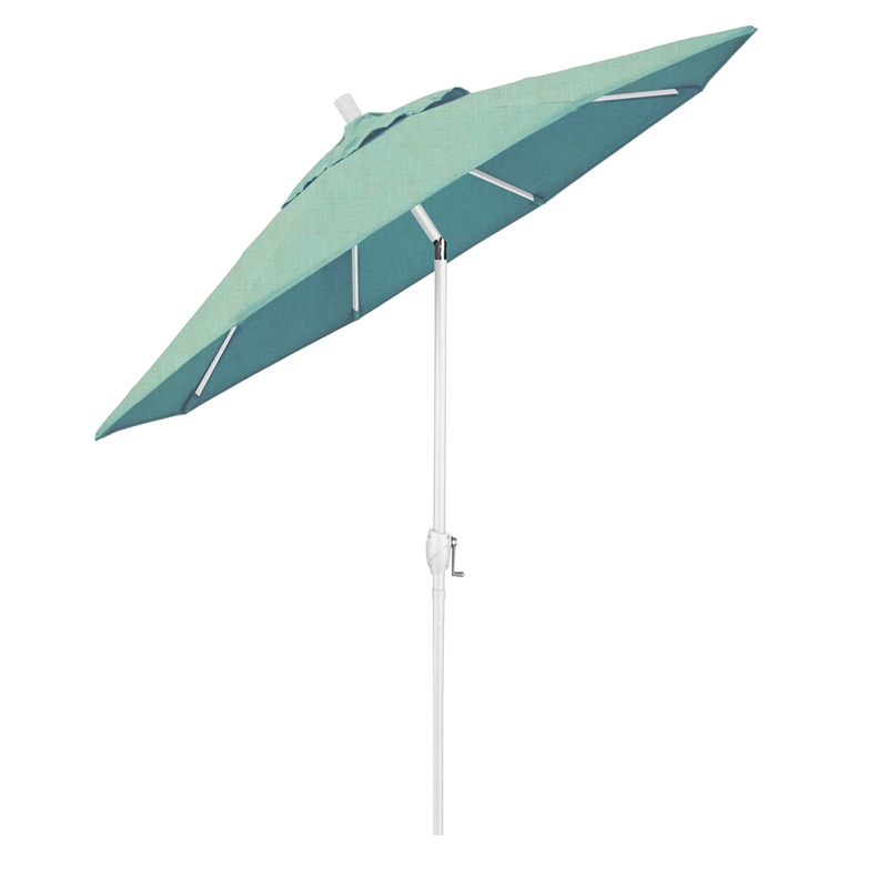 California Umbrella 7.5' Patio Umbrella in Sun brella Spa/Matted White