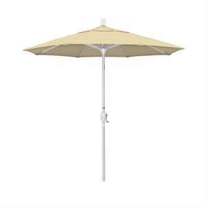 California Umbrella 7.5' Patio Umbrella in Sun brella Antique Beige/Matted White