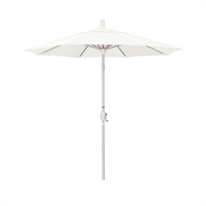 California Umbrella 7.5' Patio Umbrella in Sun brella Canvas/Matted White