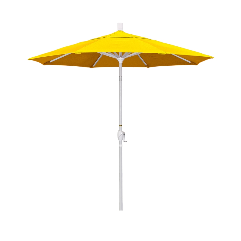 California Umbrella 7.5' Patio Umbrella Sun brella Sunflower Yellow/Matted White