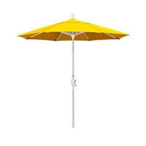 California Umbrella 7.5' Patio Umbrella Sun brella Sunflower Yellow/Matted White