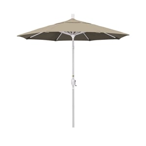 California Umbrella 7.5' Patio Umbrella in Sun brella Taupe/Matted White