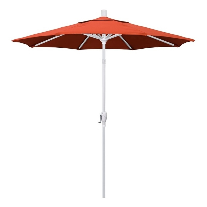 California Umbrella 7.5' Patio Umbrella in Olefin Sunset/Matted White