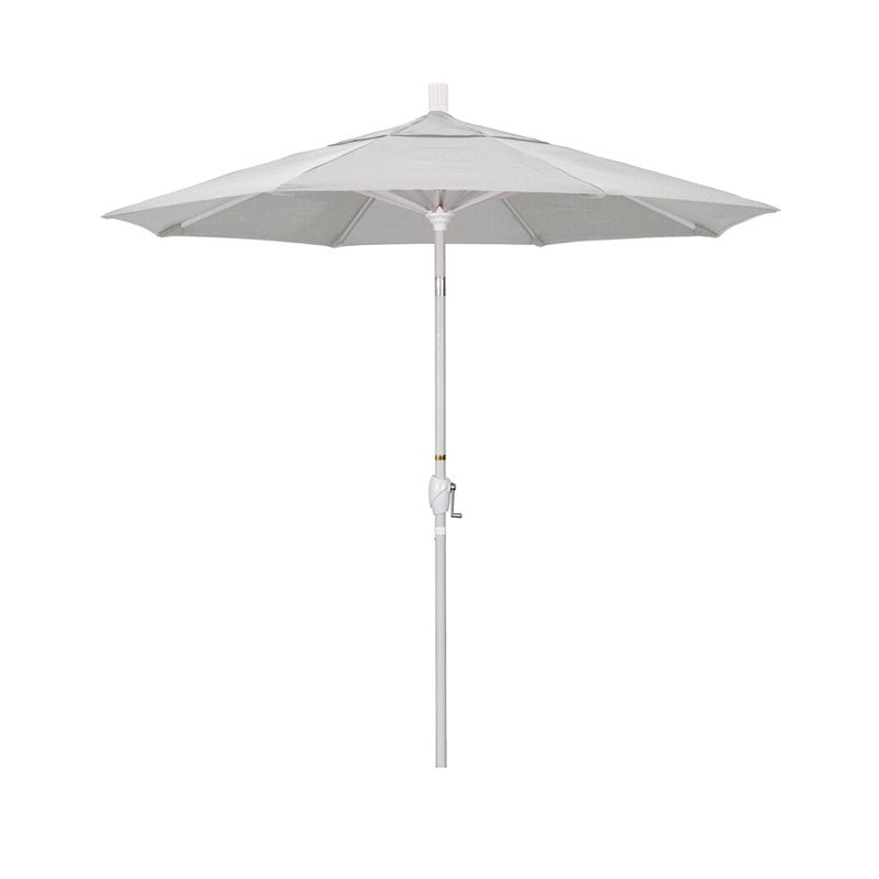 California Umbrella 7.5' Patio Umbrella in Olefin Woven Granite/Matted White