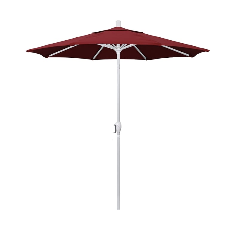 California Umbrella 7.5' Patio Umbrella in Pacifica Red/Matted White
