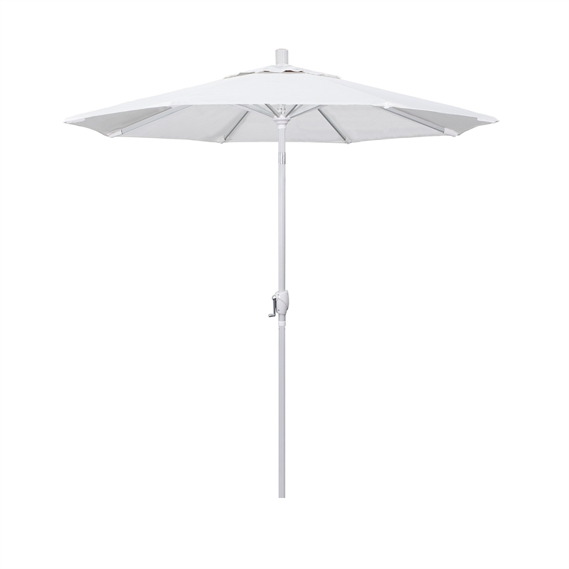 California Umbrella 7.5' Patio Umbrella in Pacifica Natural/Matted White