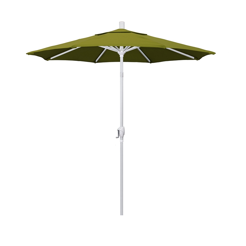 California Umbrella 7.5' Patio Umbrella in Pacifica Ginkgo/Matted White