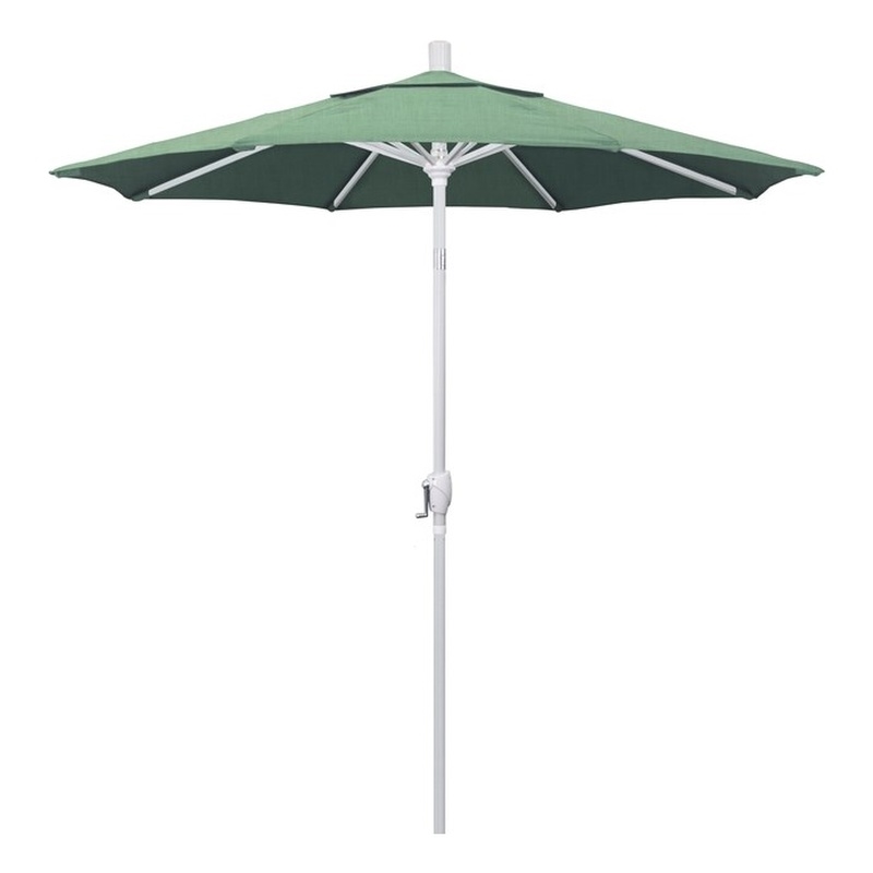 California Umbrella 7.5' Patio Umbrella in Pacifica Spa/Matted White