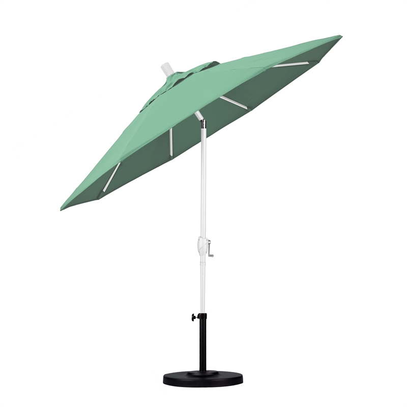 California Umbrella 7.5' Patio Umbrella in Pacifica Spa/Matted White