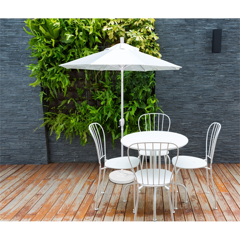 California Umbrella 7.5' Patio Umbrella in Pacifica Spa/Matted White
