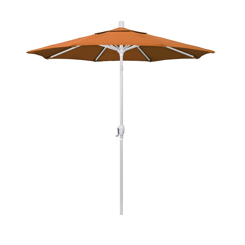 California Umbrella 7.5' Patio Umbrella in Pacifica Tuscan/Matted White