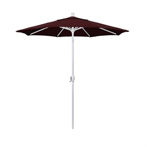 California Umbrella 7.5' Patio Umbrella in Pacifica Burgundy/Matted White