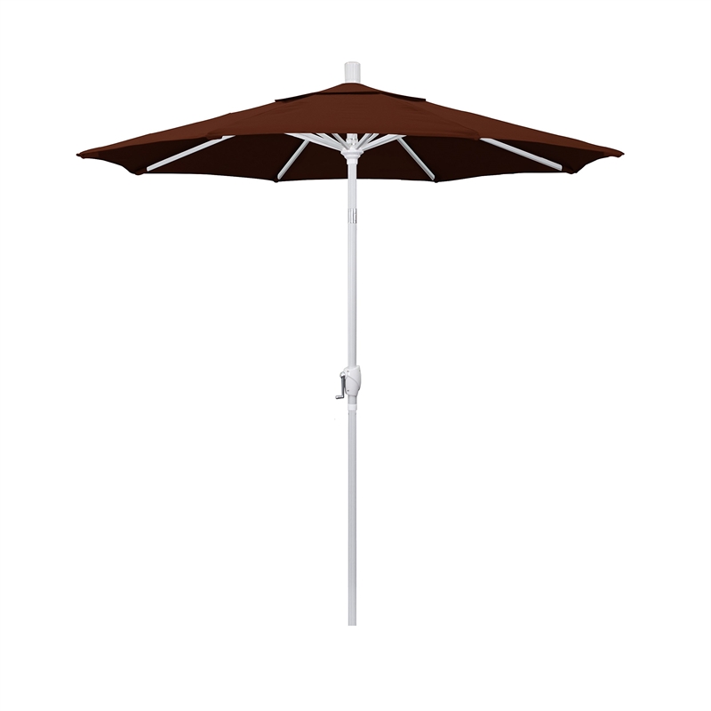 California Umbrella 7.5' Patio Umbrella in Pacifica Brick/Matted White