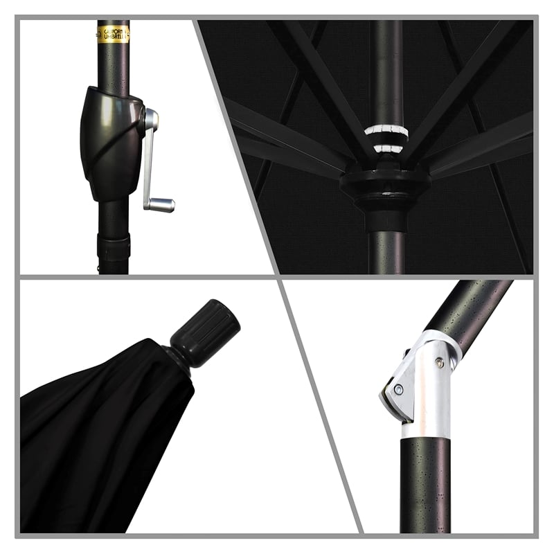 California Umbrella 7.5' Patio Umbrella in Black