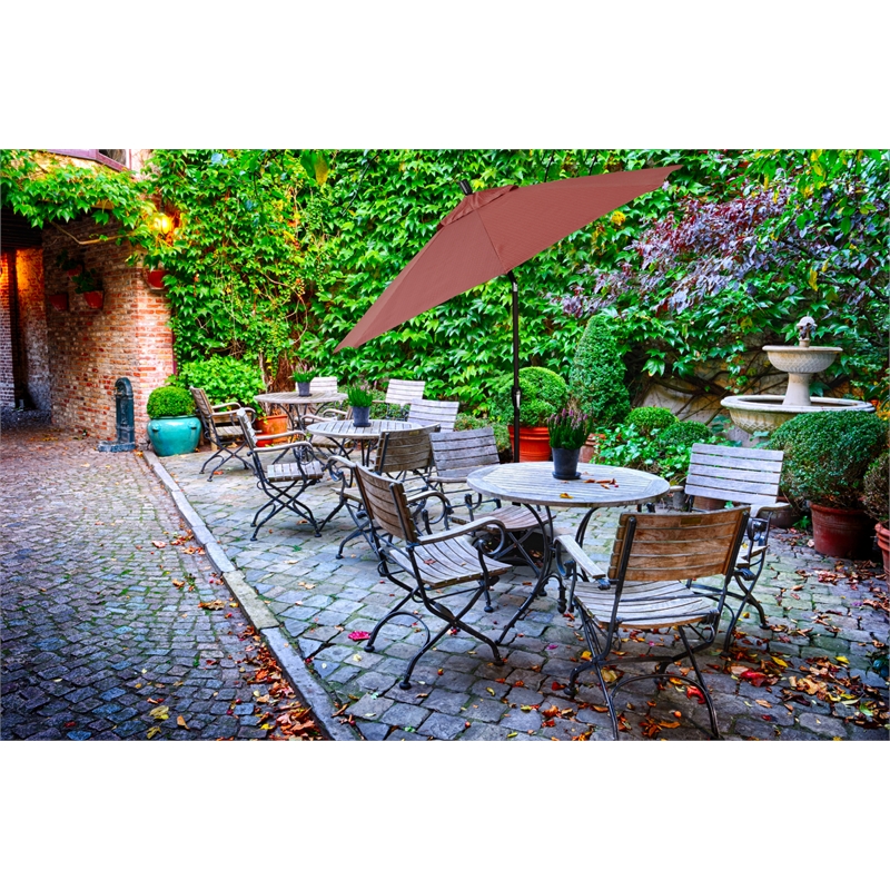California Umbrella 7.5' Aluminum Pole Patio Umbrella in Terrace Adobe