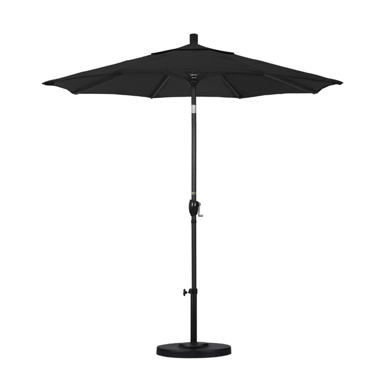 California Umbrella 7.5' Patio Umbrella in Black