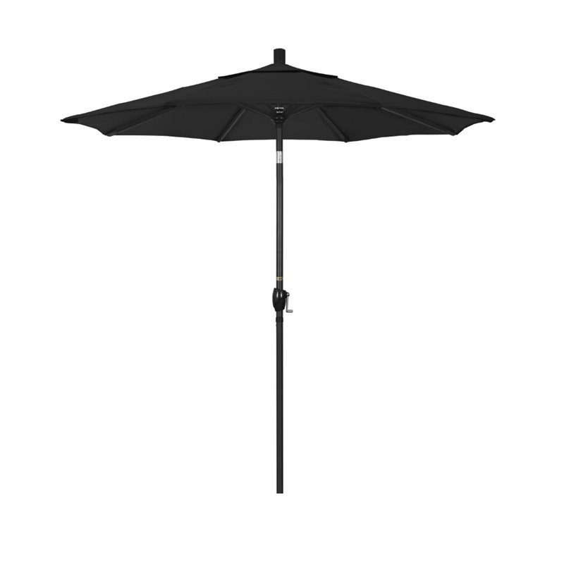 California Umbrella 7.5' Patio Umbrella in Black