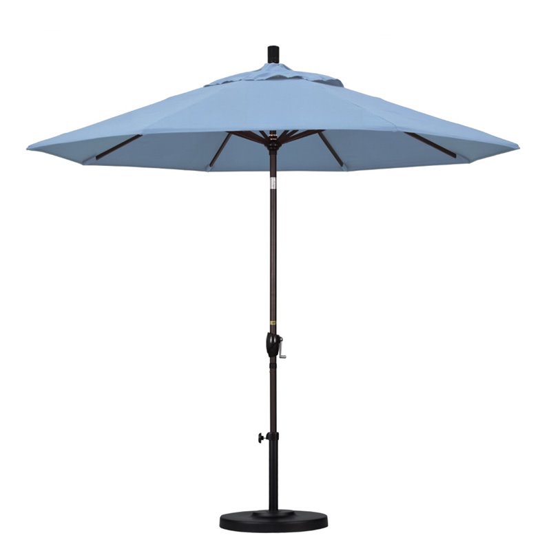 California Umbrella 9' Patio Umbrella in Air Blue