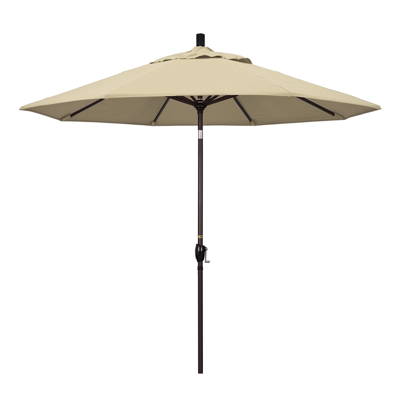 California Umbrella 9' Aluminum Patio Umbrella in Antique Beige