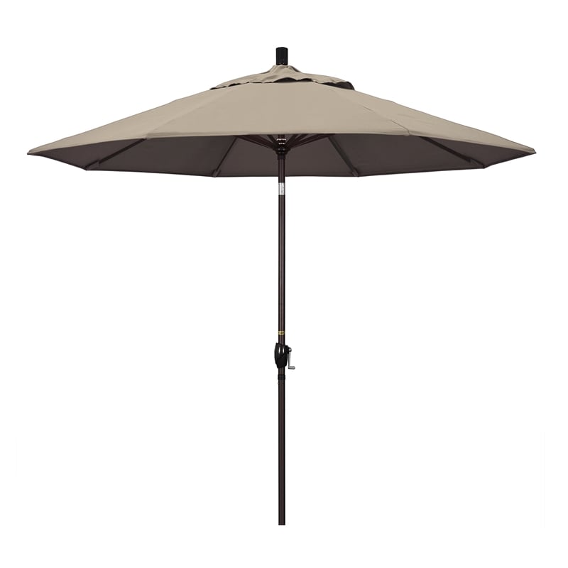 California Umbrella 9' Patio Umbrella in Taupe
