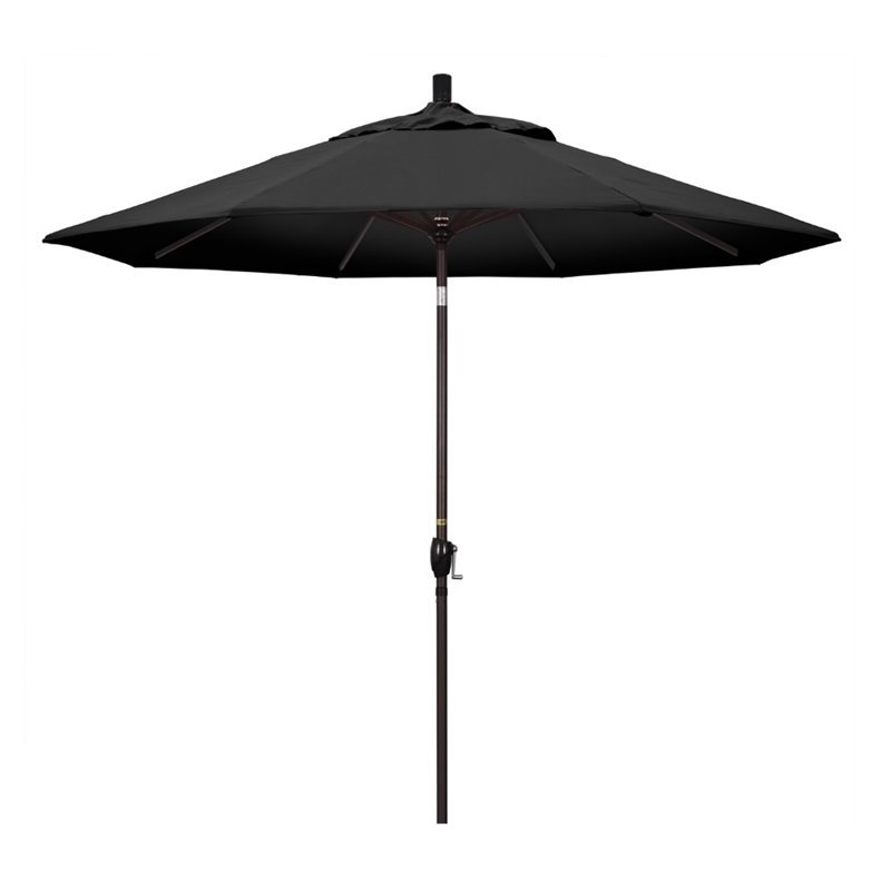 California Umbrella 9' Patio Umbrella in Black