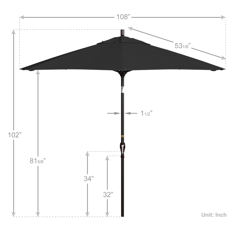 California Umbrella 9' Patio Umbrella in Mocha