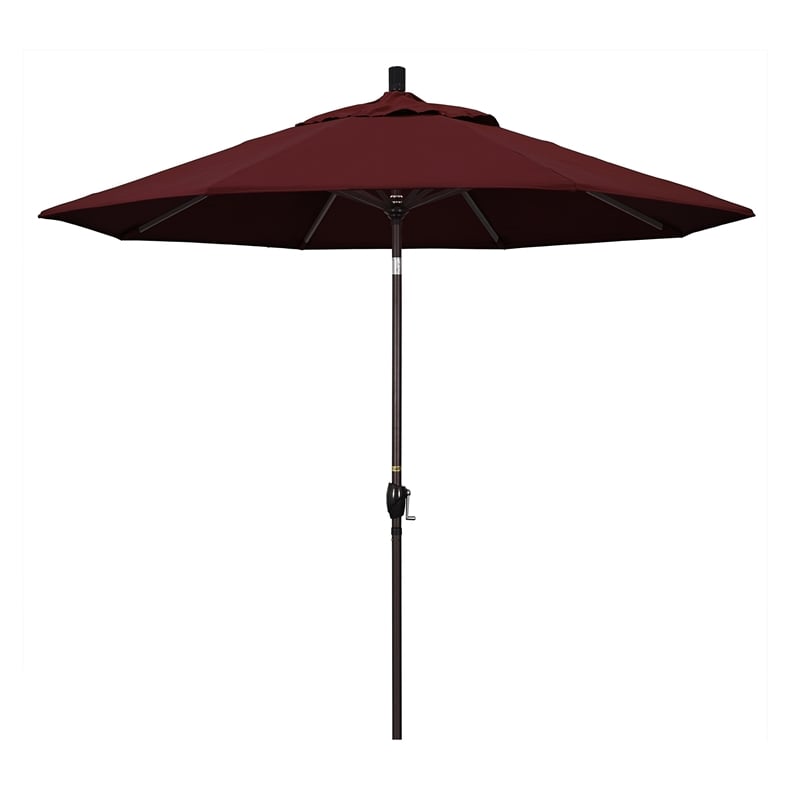 California Umbrella 9' Patio Umbrella in Burgundy