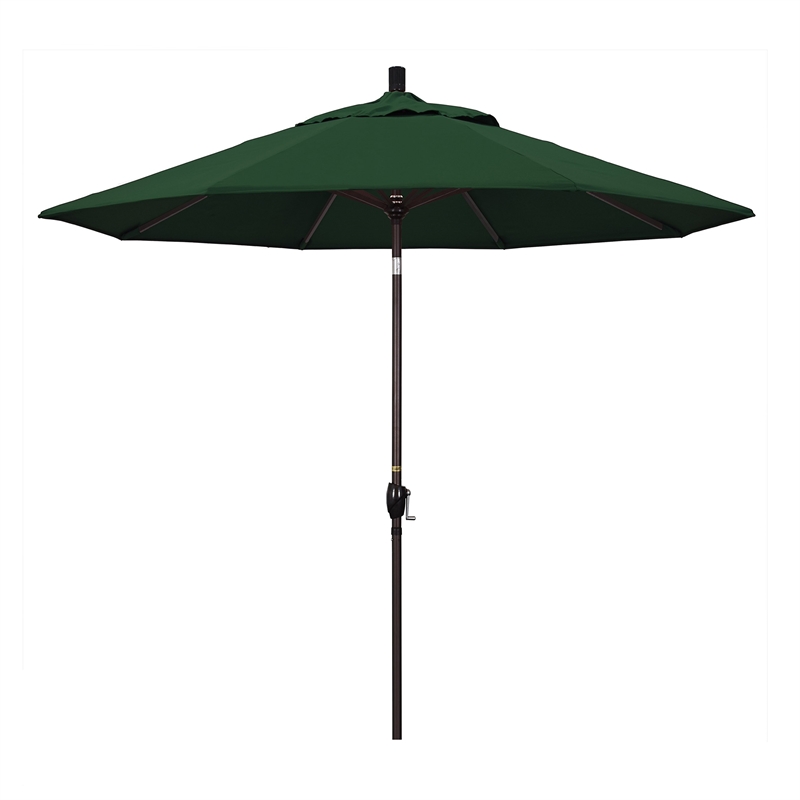 California Umbrella 9' Patio Umbrella in Hunter Green