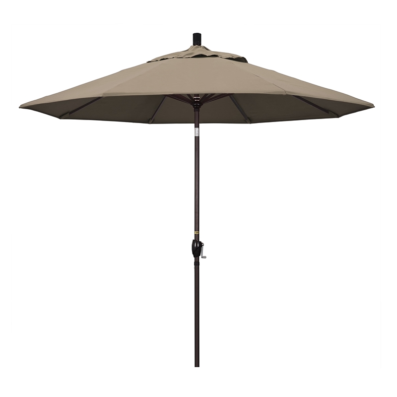California Umbrella 9' Patio Umbrella in Taupe