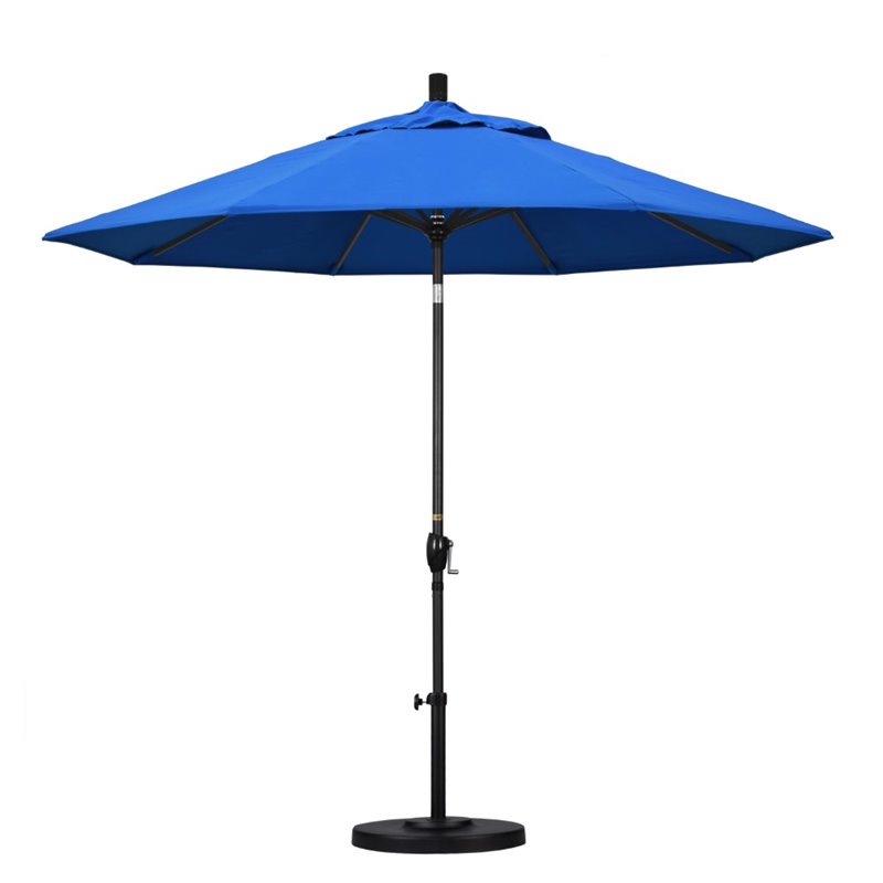 California Umbrella 9' Patio Metal Umbrella in Royal Blue