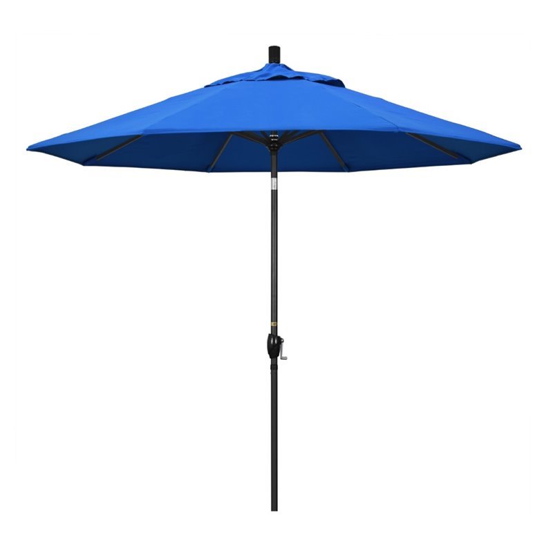 California Umbrella 9' Patio Metal Umbrella in Royal Blue