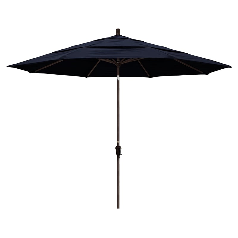 California Umbrella 11' Patio Umbrella in Navy Blue