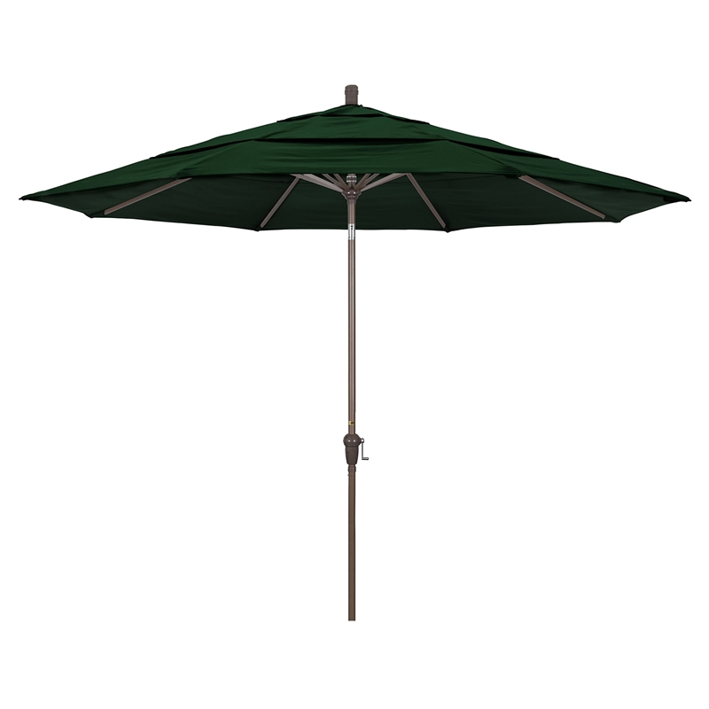California Umbrella 11' Patio Umbrella in Forest Green