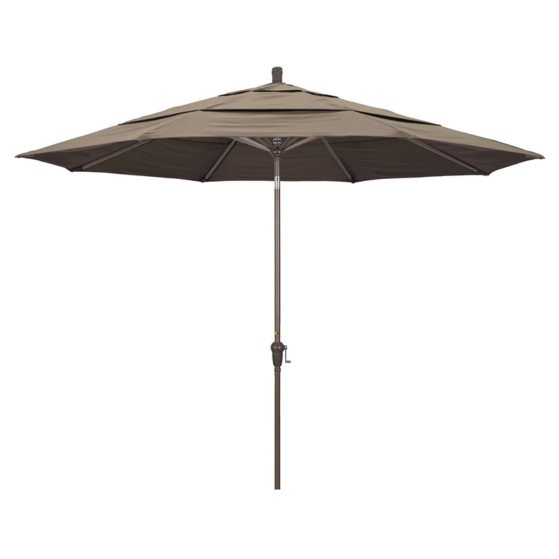 California Umbrella 11' Patio Umbrella in Taupe
