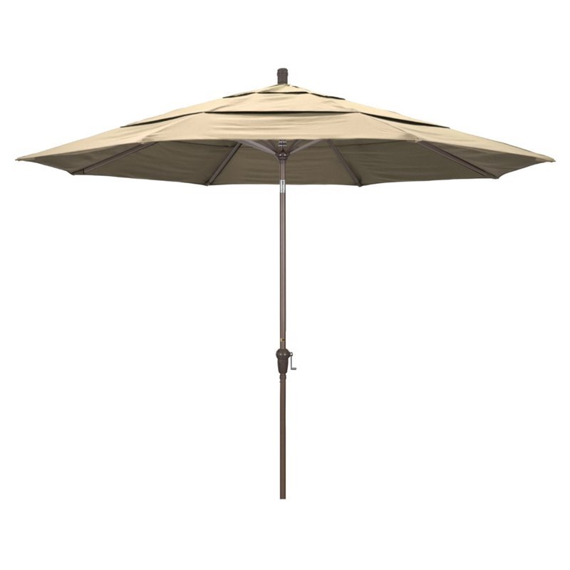 California Umbrella 11' Patio Umbrella in Heather Beige