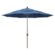 California Umbrella 11' Patio Umbrella in Olefin Frost Blue/Champagne