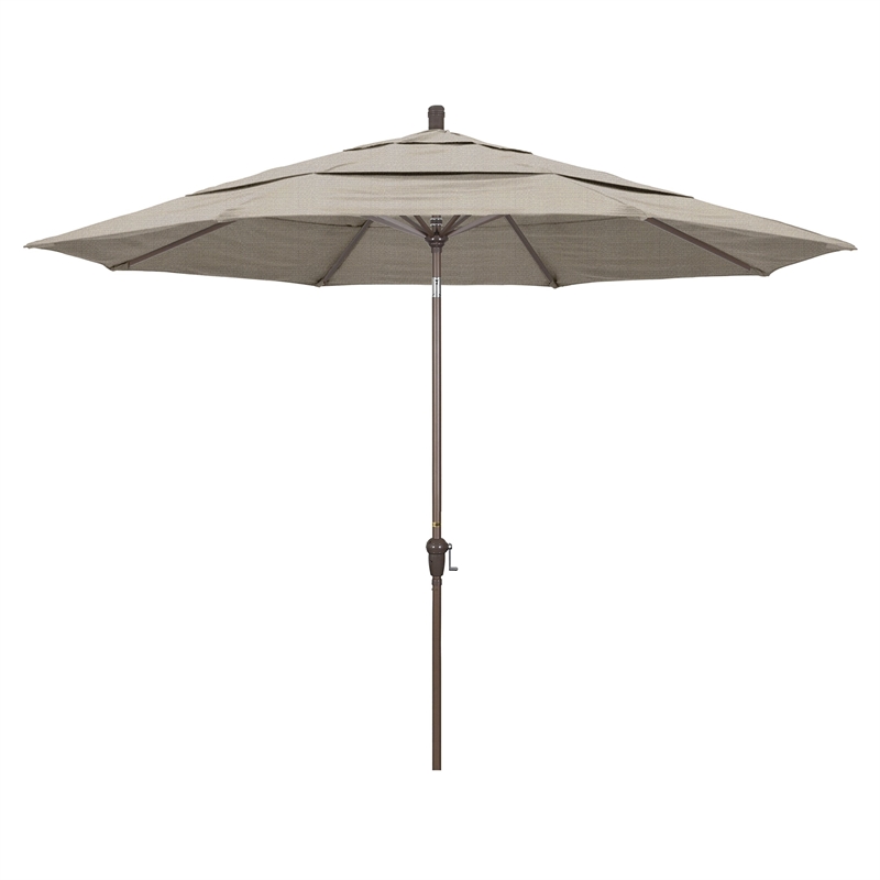California Umbrella 11' Patio Umbrella in Woven Granite