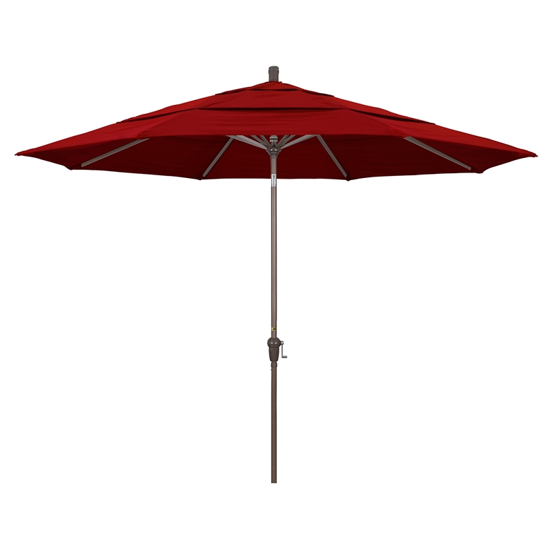 California Umbrella 11' Patio Umbrella in Red