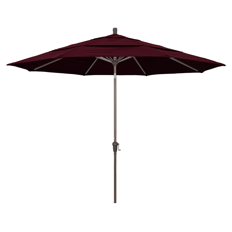 California Umbrella 11' Patio Umbrella in Burgundy